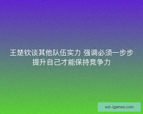 王楚钦谈其他队伍实力 强调必须一步步提升自己才能保持竞争力 王楚钦谈其他队伍实力 强调必须一步步提升自己才能保持竞争力