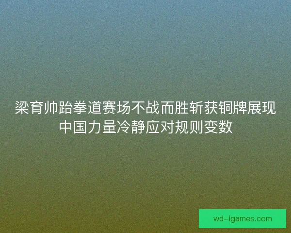 梁育帅跆拳道赛场不战而胜斩获铜牌展现中国力量冷静应对规则变数